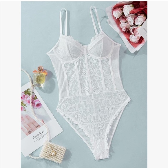 Tops Sexy Strappy Underwire Lace Corset Lingerie Bodysuit Bustier Top Poshmark